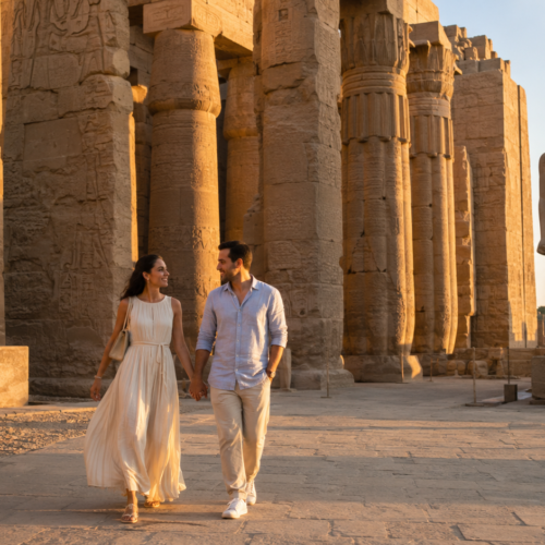 Luxor Temple during a Cairo and Nile Cruise Honeymoon
