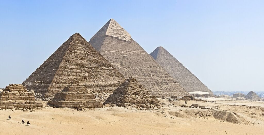 Giza Pyramids during a Cairo Aswan Abu Simbel Luxor Tour