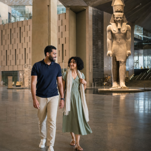 Grand Egyptian Museum during a Cairo and Hurghada honeymoon