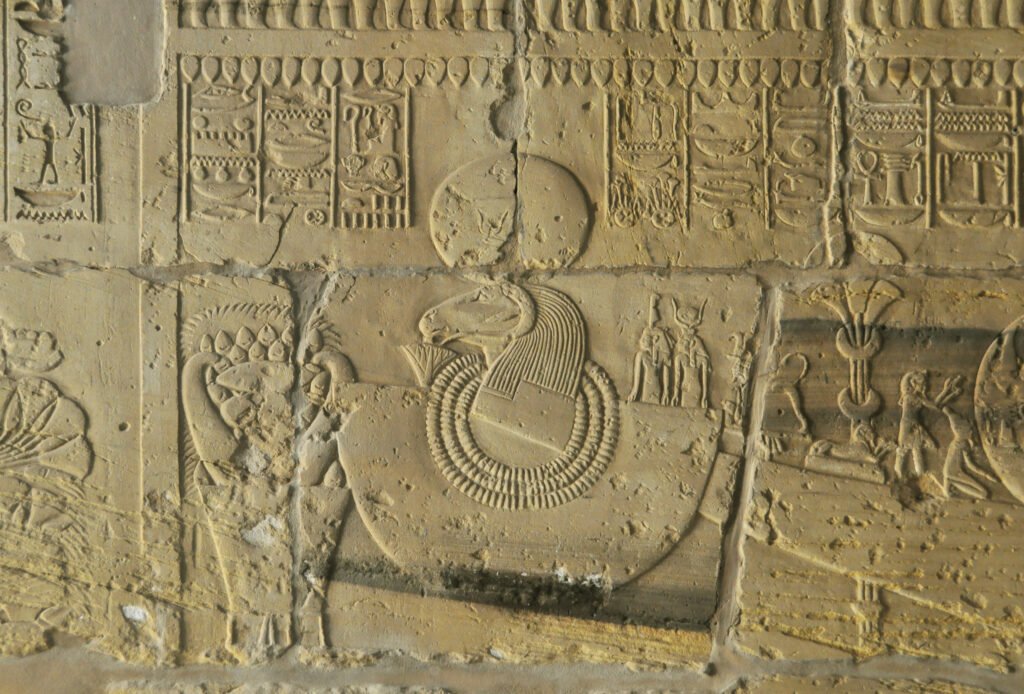 Karnak Temple columns in Luxor, Egypt