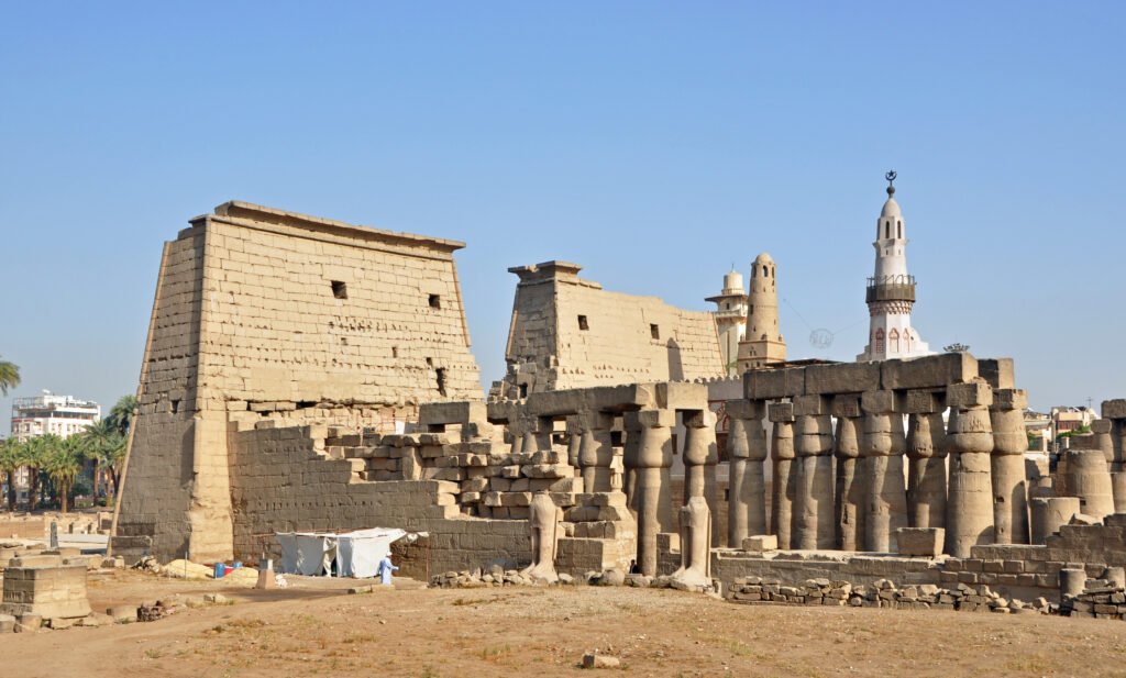 Illuminated Luxor Temple in Egypt