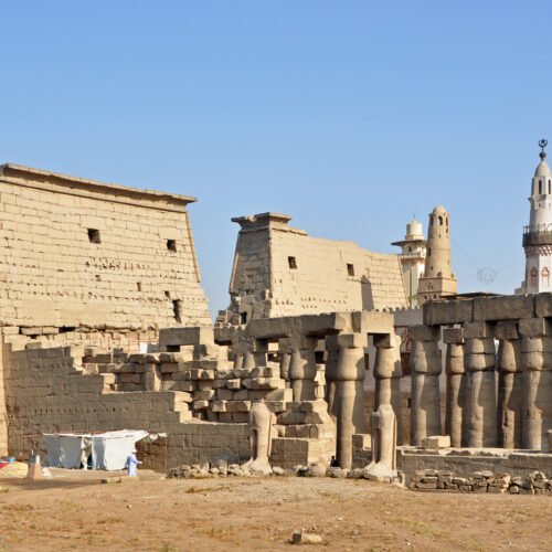 Illuminated Luxor Temple in Egypt