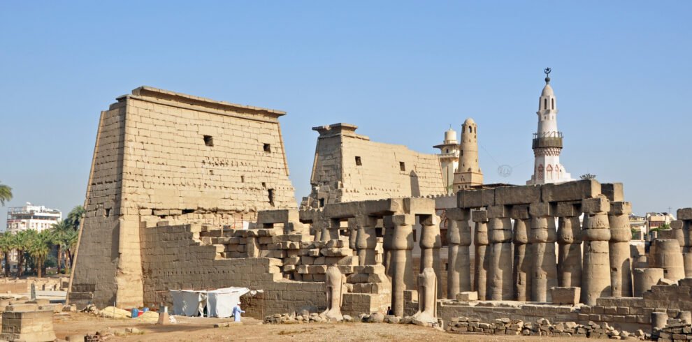 Illuminated Luxor Temple in Egypt