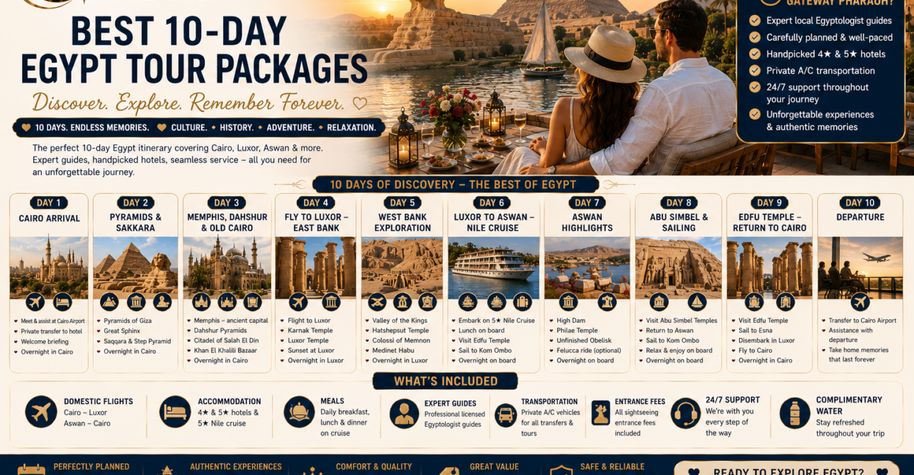 Best 10-Day Egypt Tour Packages: Compare Cairo, Nile and Red Sea Options