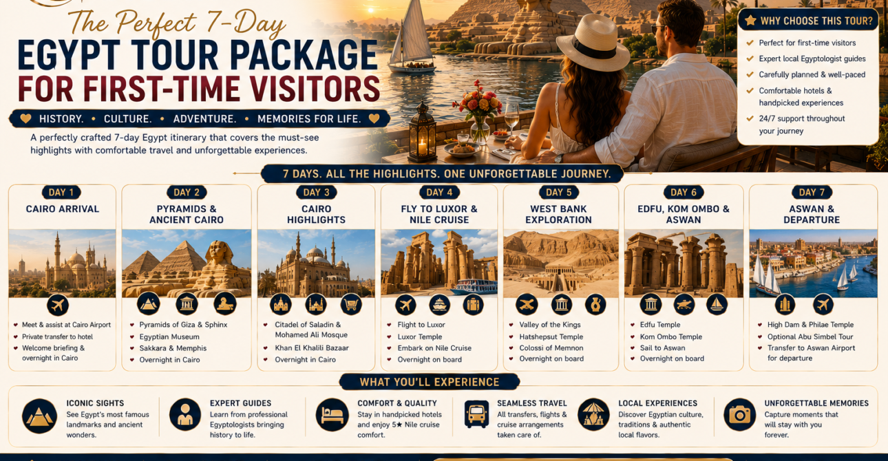 Best 7-Day Egypt Tour Packages for First-Time Visitors