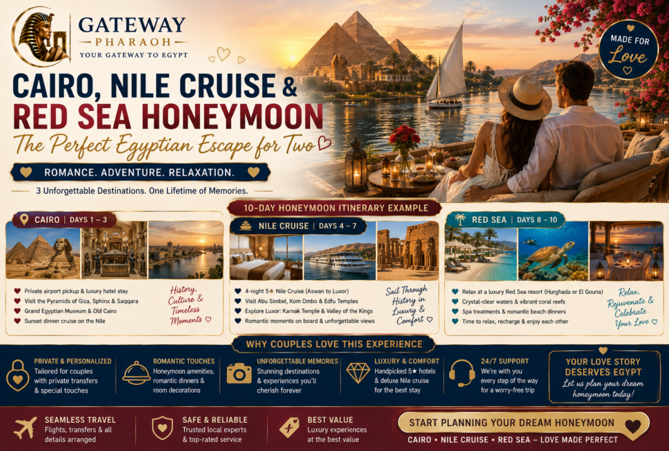 Cairo Nile cruise Red Sea honeymoon