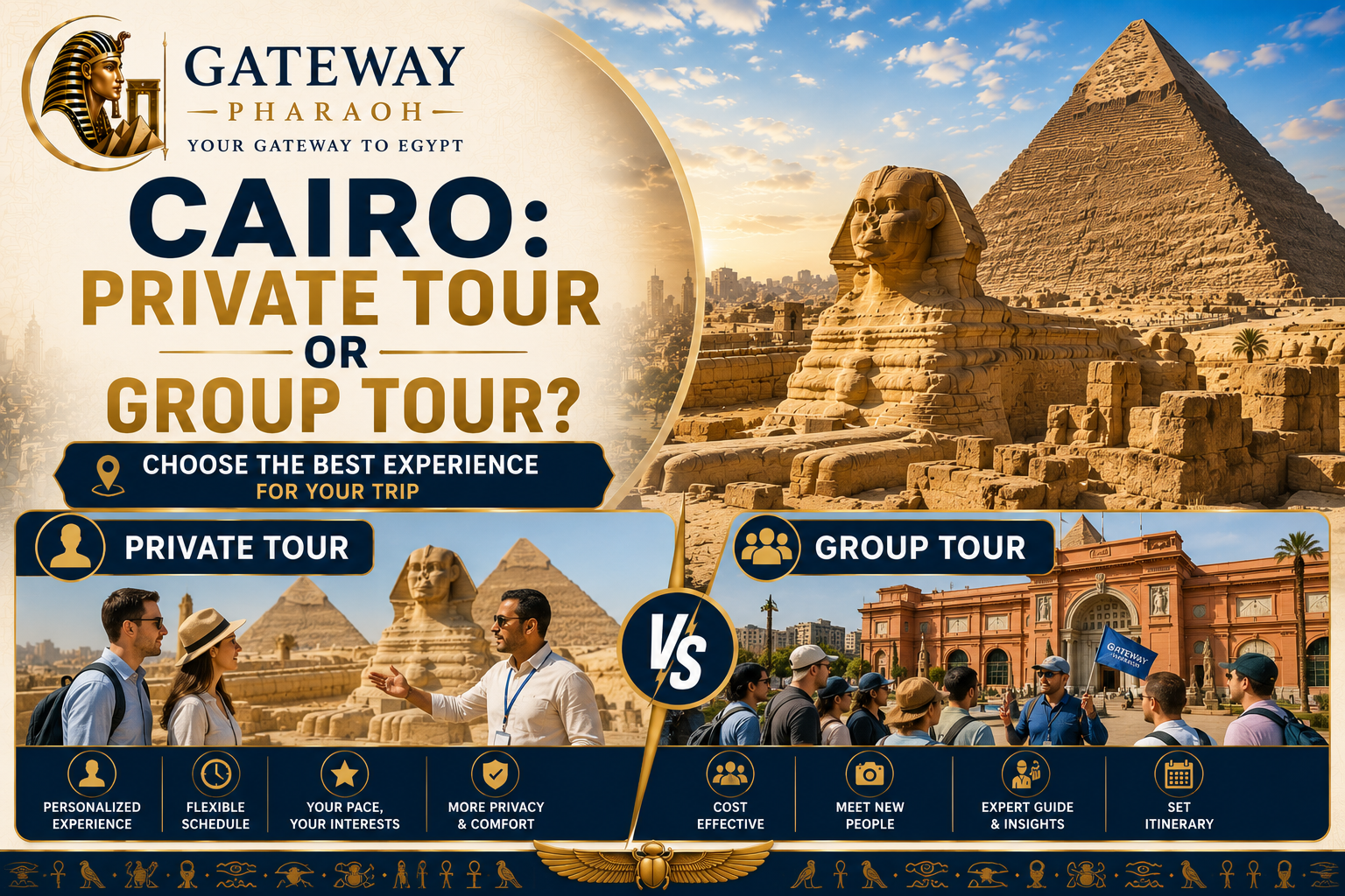 Cairo private tour or group tour