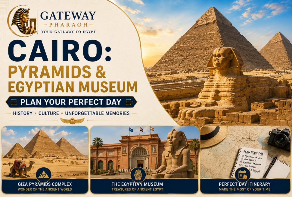 Cairo pyramids and Egyptian Museum