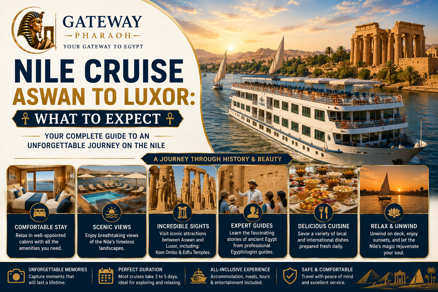 Nile cruise from Aswan to Luxor