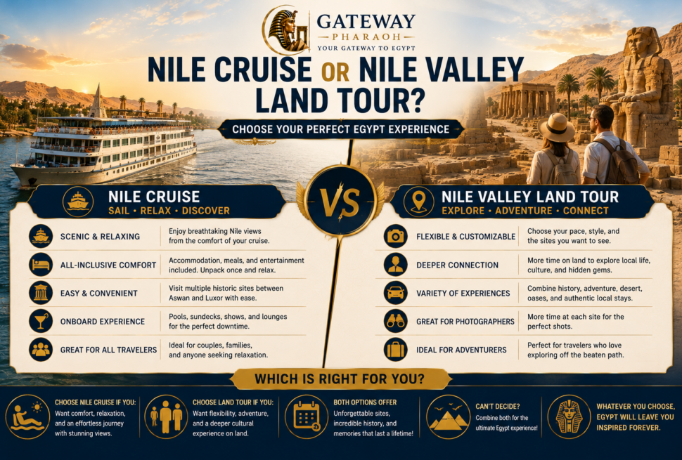 Nile cruise or land tour